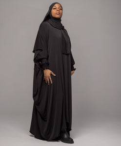 Black Open Kaftan