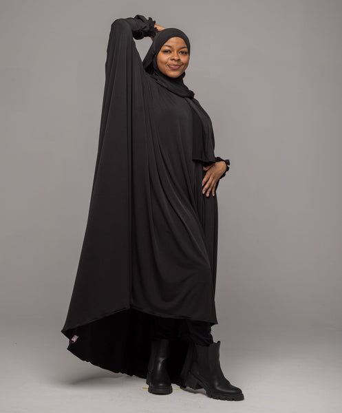 Black Open Kaftan